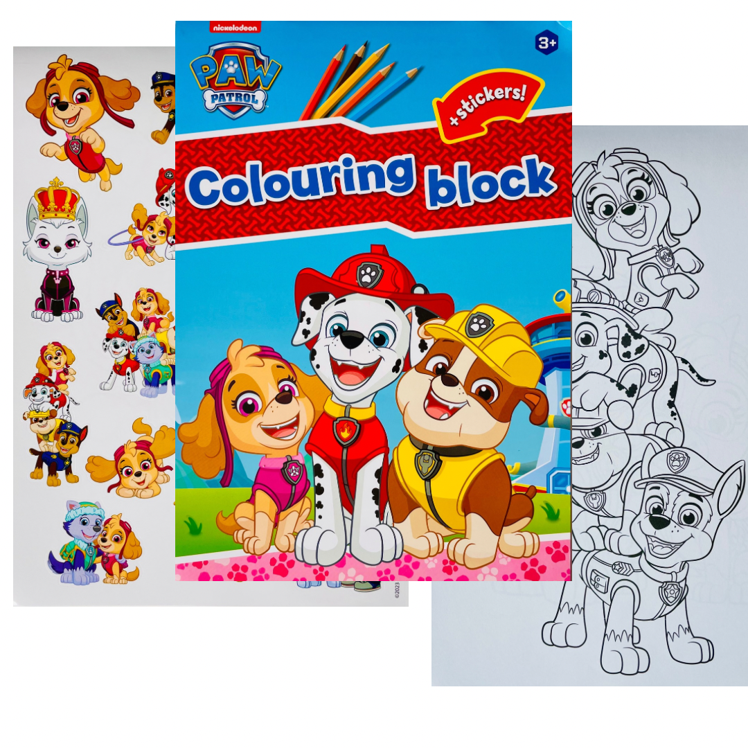 Stickers + Coloring Block Paw Patrol