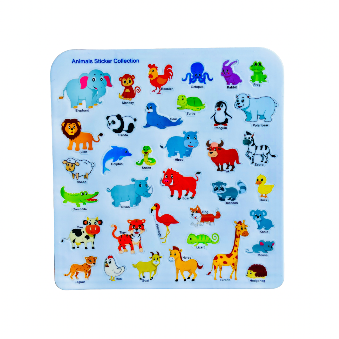 Sticker Book réutilisable thème Animaux - Anglais