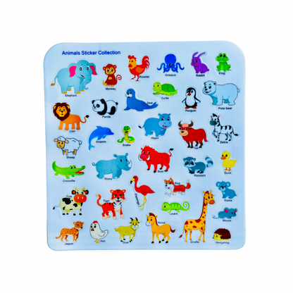 Sticker Book réutilisable thème Animaux - Anglais