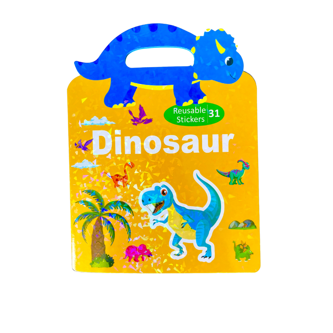 Sticker Book réutilisable thème Dinosaures - Anglais