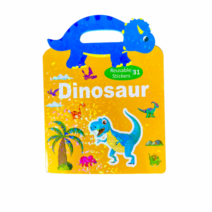 Sticker Book réutilisable thème Dinosaures - Anglais