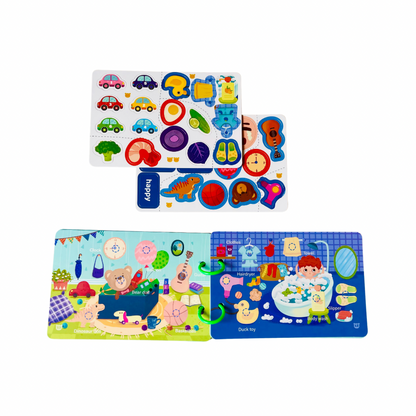 Sticker Book Montessori réutilisable - Anglais