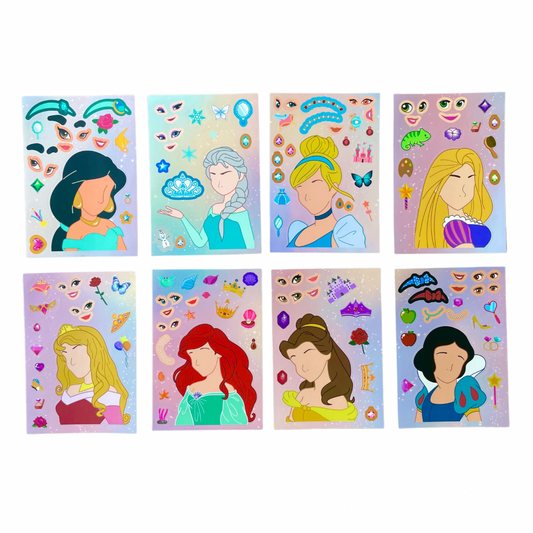 4 Sticker Sheets princesses