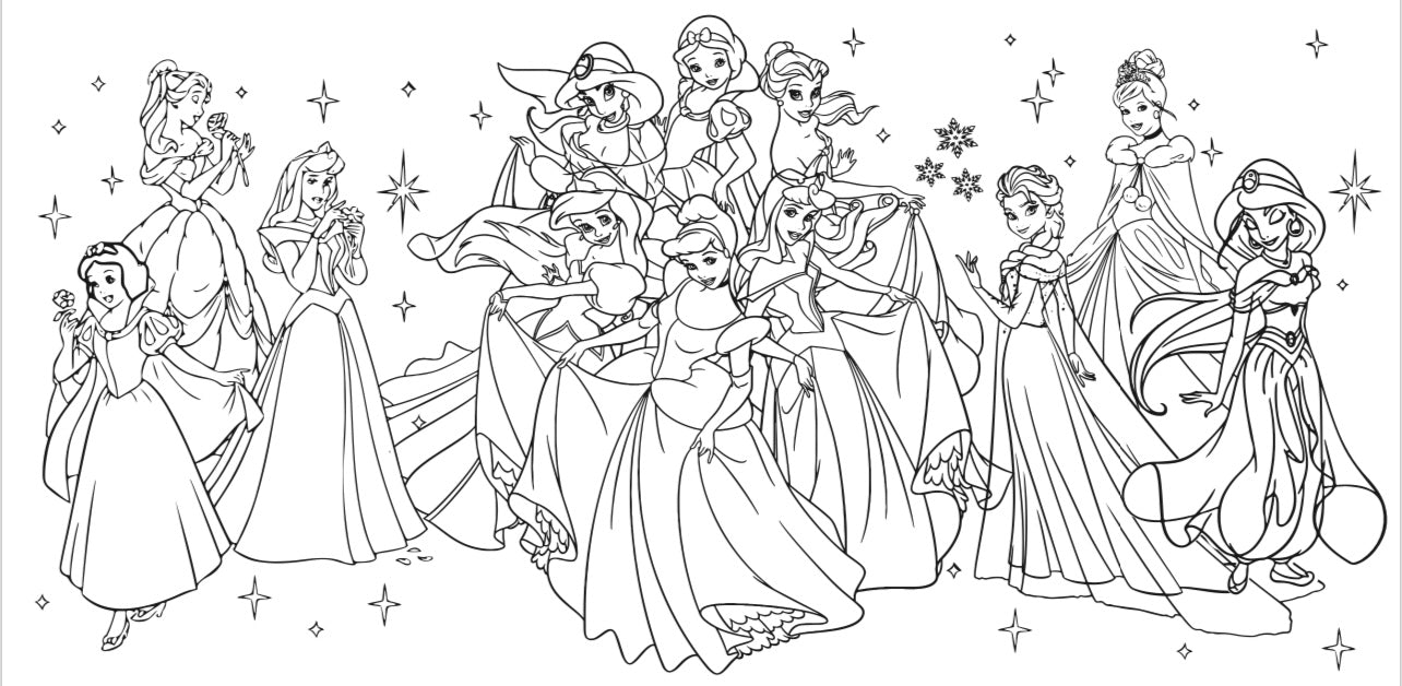 Coloring Roll princesses (1 mètre)