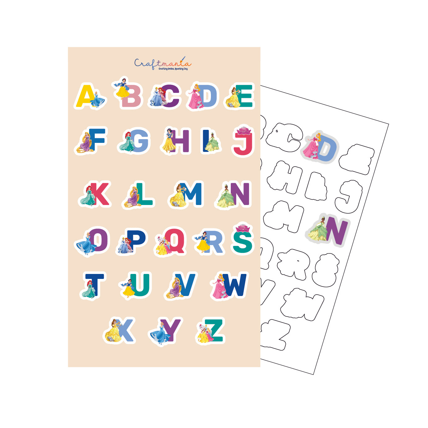 Stickers éducatifs Princesses Alphabet latin