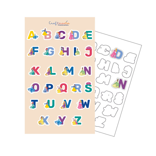 Stickers éducatifs Princesses Alphabet latin